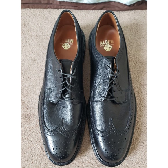 Vintage ALDEN Mens Size 13 Handmade In The USA Black Wing Shoes AAAA/AA - Picture 6 of 16